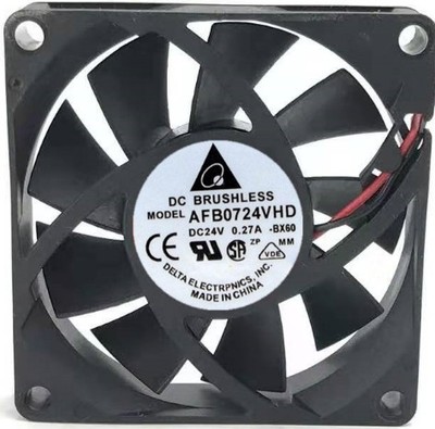 Original Delta AFB0724VHD BX60 Cooling Fan DC 24V 0.27A 2-Wires AFB0724VHD BX60 Fans